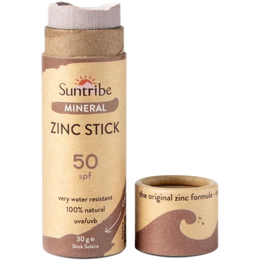 2026 Suntribe Organic Mineral Zinc Sun Stick SPF 50 STZS - Mud Tint